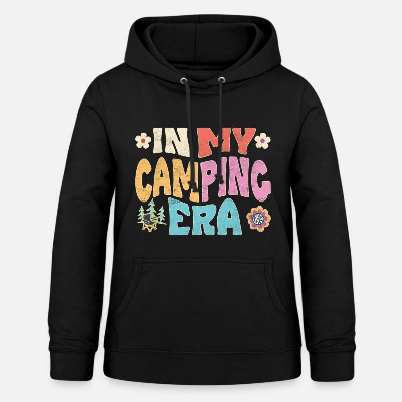 À l’époque du camping - Sweat à capuche Femme - noir
