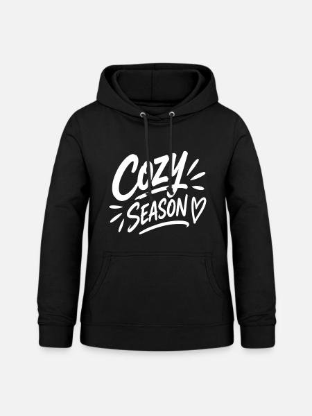 COZY SEASON - Frauen Hoodie - Schwarz