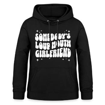 Humorous phrase girlfriend - Women's Hoodie - black - Front - AI Model Female 172 light (172cm)