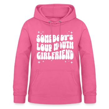 Humorous phrase girlfriend - Women's Hoodie - pink - Front - AI Model Female 172 light (172cm)