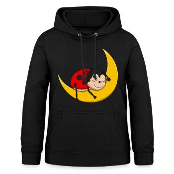 Coccinelle - Bonne nuit - Sweat à capuche Femme - noir - Devant - AI Model Female 172 light (172cm)