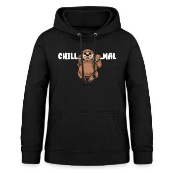 FAULTIER CHILL MAL CHILLEN - Frauen Hoodie - Schwarz - Vorne - AI Model Female 172 light (172cm)