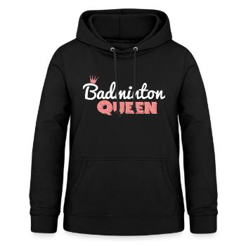 Badminton Queen - Badminton Badminton Badminton Cadeau - Sweat à capuche Femme - noir - Devant - AI Model Female 172 light (172cm)