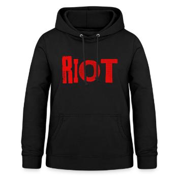 riot - Frauen Hoodie - Schwarz - Vorne - AI Model Female 172 light (172cm)