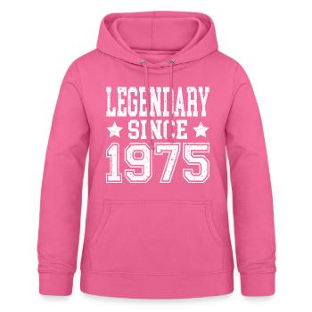 Legendary since 1975 - Women's Hoodie - pink - Front - AI Model Female 172 light (172cm)