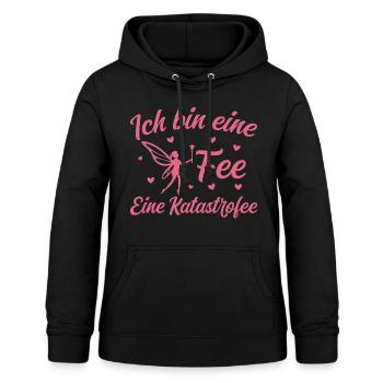 Ich bin eine Fee eine Katastrofee - Frauen Hoodie - Schwarz - Vorne - AI Model Female 172 light (172cm)