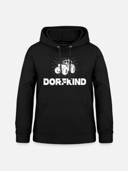 Dorfkind Traktor - Frauen Hoodie - Schwarz