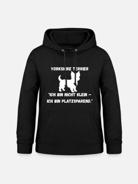 Yorkie weiß - Frauen Hoodie - Schwarz