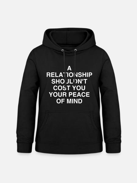 Friedliche Grenzen in Beziehungen - Frauen Hoodie - Schwarz