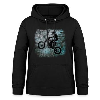 Motorrad Motocross Motorsport Geschenk - Frauen Hoodie - Schwarz - Vorne - AI Model Female 172 light (172cm)