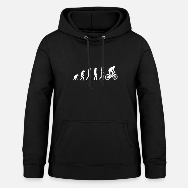 Vélo TShirt Design Bike Evolution - Sweat à capuche Femme - noir