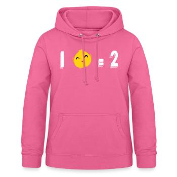 un poussin égal deux humour poulailler - Sweat à capuche Femme - rose - Devant - AI Model Female 172 light (172cm)
