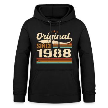 Original 1988 Vintage | Geburtstagsgeschenk 1988 - Frauen Hoodie - Schwarz - Vorne - AI Model Female 172 light (172cm)