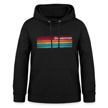 équipe - Sweat à capuche Femme - noir - Devant - AI Model Female 172 light (172cm)