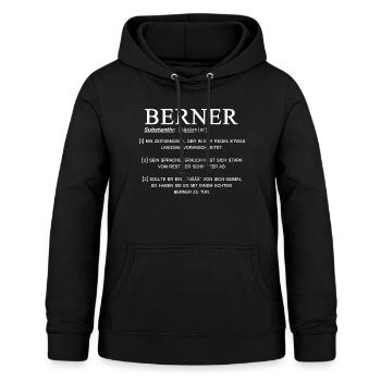 Berner Definition.PNG - Frauen Hoodie - Schwarz - Vorne - AI Model Female 172 light (172cm)