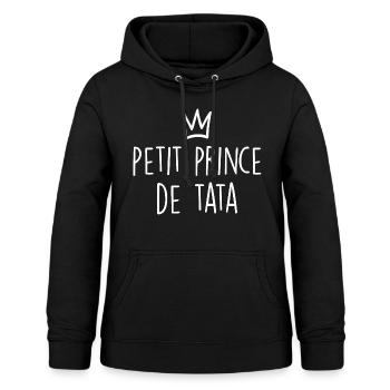 Bébé Body Petit Prince De Tata - Enfant Cadeau - Sweat à capuche Femme - noir - Devant - AI Model Female 172 light (172cm)