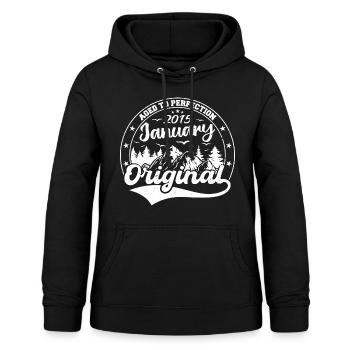 Januar 2015 Geburtstagsgeschenk Januar 2015 - Frauen Hoodie - Schwarz - Vorne - AI Model Female 172 light (172cm)