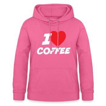 Ich liebe Kaffee - Frauen Hoodie - Pink - Vorne - AI Model Female 172 light (172cm)