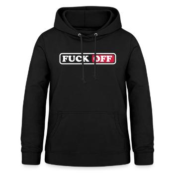 FUCK OFF - Frauen Hoodie - Schwarz - Vorne - AI Model Female 172 light (172cm)