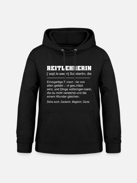 Reitlehrerin Definition Geschenk Lustig - Frauen Hoodie - Schwarz