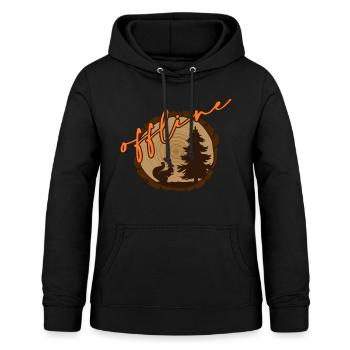 Waldbaden Wald shinrin yoku offline Waldbad - Frauen Hoodie - Schwarz - Vorne - AI Model Female 172 light (172cm)