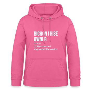 bichon frisé - Sweat à capuche Femme - rose - Devant - AI Model Female 172 light (172cm)