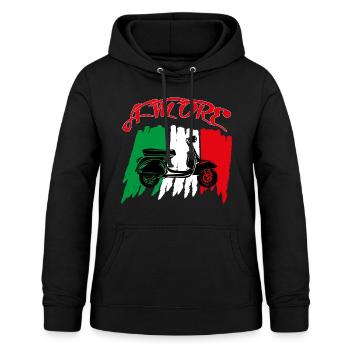 Amore, scooter - Women's Hoodie - black - Front - AI Model Female 172 light (172cm)
