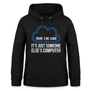 There is no cloud its just somone elses computer - Frauen Hoodie - Schwarz - Vorne - AI Model Female 172 light (172cm)