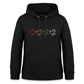Feldhockey Hockey "Hockey-love" Hockeyverein - Frauen Hoodie - Schwarz - Vorne - AI Model Female 172 light (172cm)