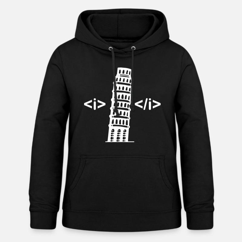 La tour de Pise (T-shirt de programmeur drôle) - Sweat à capuche Femme - noir