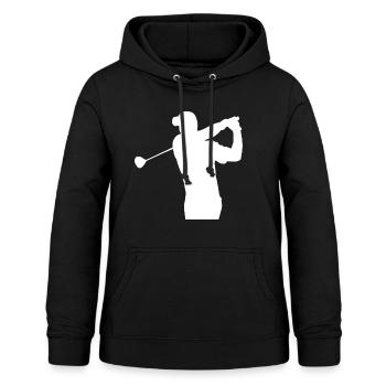 Golf Golfspieler - Frauen Hoodie - Schwarz - Vorne - AI Model Female 172 light (172cm)