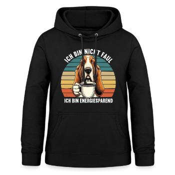 Ich Bin Nicht Faul Basset Hound Basset Hounds - Frauen Hoodie - Schwarz - Vorne - AI Model Female 172 light (172cm)