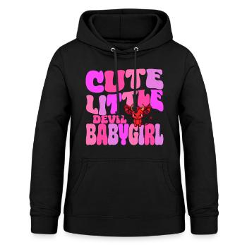 Babygirl - Cute Little Babygirl Devil - Frauen Hoodie - Schwarz - Vorne - AI Model Female 172 light (172cm)