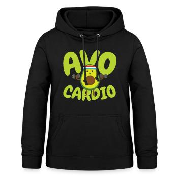Avo Cardio - Fitness Avocado - Women's Hoodie - black - Front - AI Model Female 172 light (172cm)
