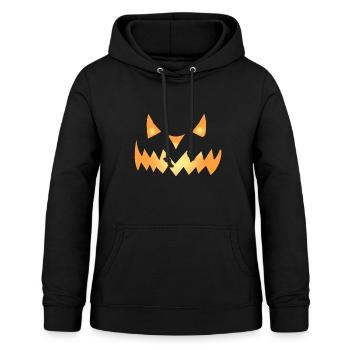 Kürbis Halloween - Frauen Hoodie - Schwarz - Vorne - AI Model Female 172 light (172cm)