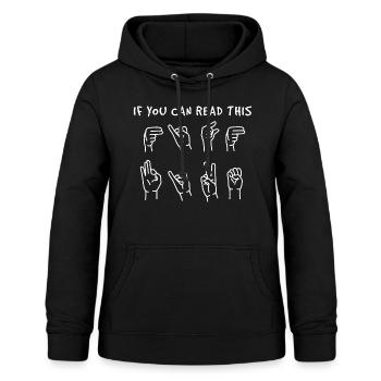 Taub - Frauen Hoodie - Schwarz - Vorne - AI Model Female 172 light (172cm)