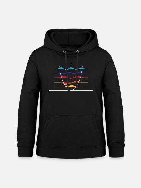 Physik Wellenüberlagerung - Frauen Hoodie - Schwarz