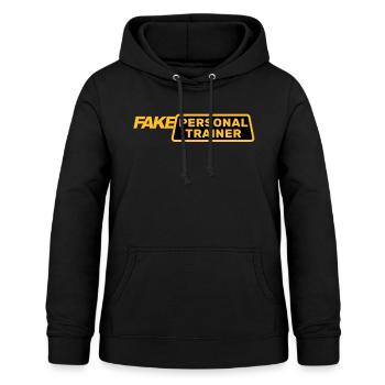 FAKE PERSONAL TRAINER (faux taxi) - Sweat à capuche Femme - noir - Devant - AI Model Female 172 light (172cm)