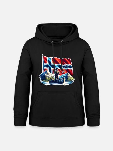 Norwegen Angeln - Frauen Hoodie - Schwarz