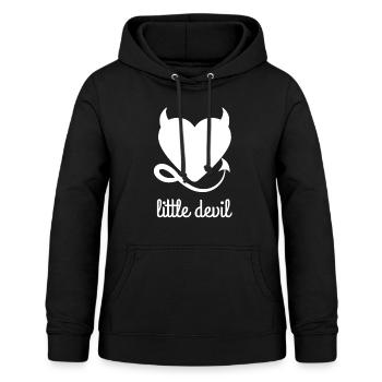 Le diable, le diable, l’ange de la corne - Sweat à capuche Femme - noir - Devant - AI Model Female 172 light (172cm)