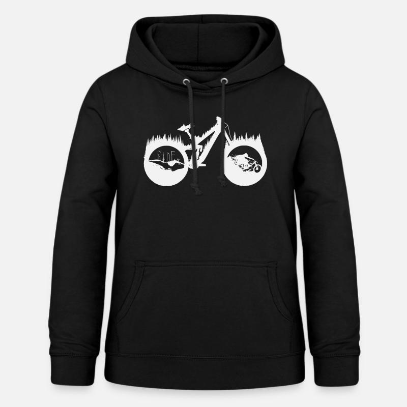 VTT VTT Vélo Forêt Descente - Sweat à capuche Femme - noir
