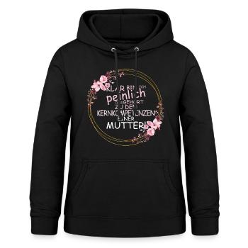 KLAR BIN ICH PEINLICH. Ein Muttertags Design. - Frauen Hoodie - Schwarz - Vorne - AI Model Female 172 light (172cm)