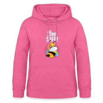 Soyez sûr! pour l'époque du virus corona - Sweat à capuche Femme - rose - Devant - AI Model Female 172 light (172cm)