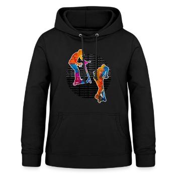 trottinette freestyle - Sweat à capuche Femme - noir - Devant - AI Model Female 172 light (172cm)