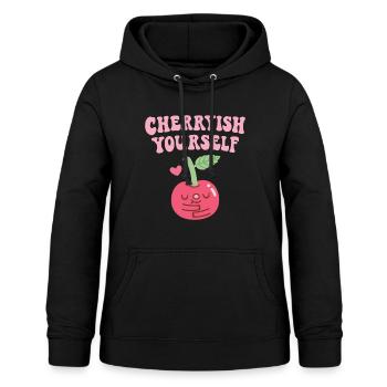 Süße Kirsche Kirsche Sich selbst Liebe Wortspiel - Frauen Hoodie - Schwarz - Vorne - AI Model Female 172 light (172cm)