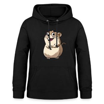 Cute Excited Cartoon Meerkat - Women's Hoodie - black - Front - AI Model Female 172 light (172cm)