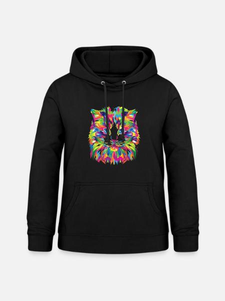 arc-en-Cat - Sweat à capuche Femme - noir