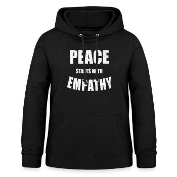 vegan Statement - Frauen Hoodie - Schwarz - Vorne - AI Model Female 172 light (172cm)