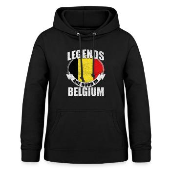 Belgium - Women's Hoodie - black - Front - AI Model Female 172 light (172cm)