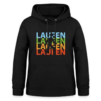 Running runner runner - Women's Hoodie - black - Front - AI Model Female 172 light (172cm)